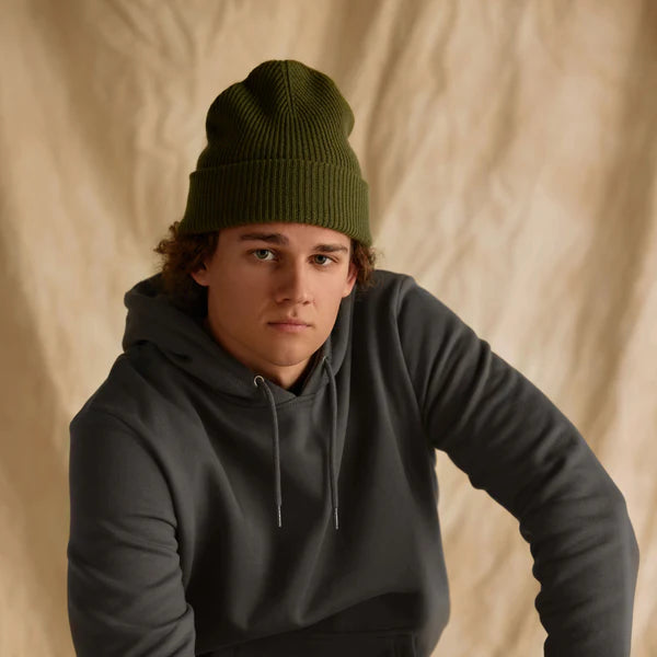 Moss Cashmere Wool Beanie