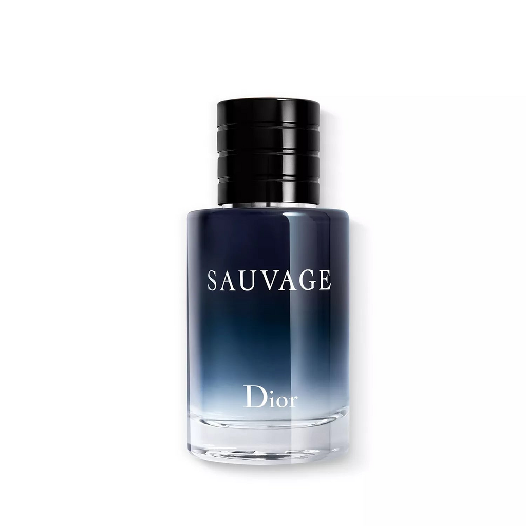 Dior Sauvage perfume bottle on a white background