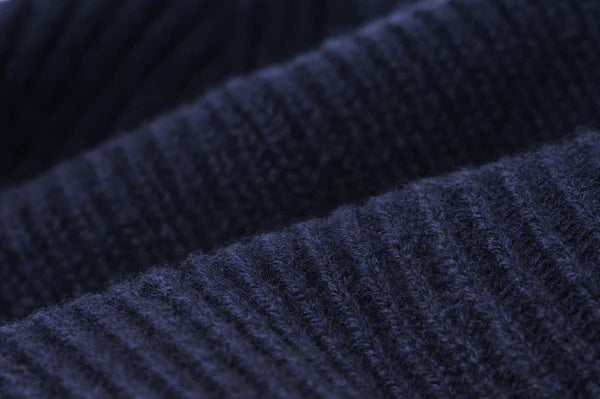 Navy Cashmere Wool Beanie
