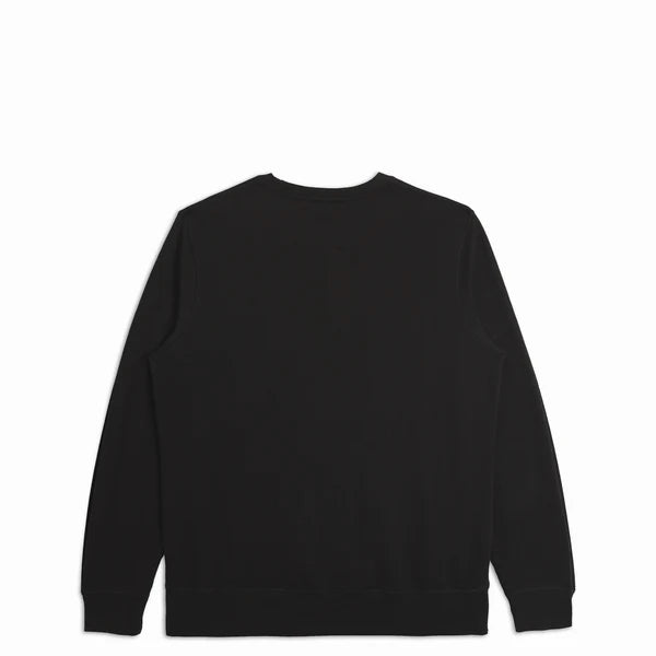 Black Midweight Organic French Terry Crew