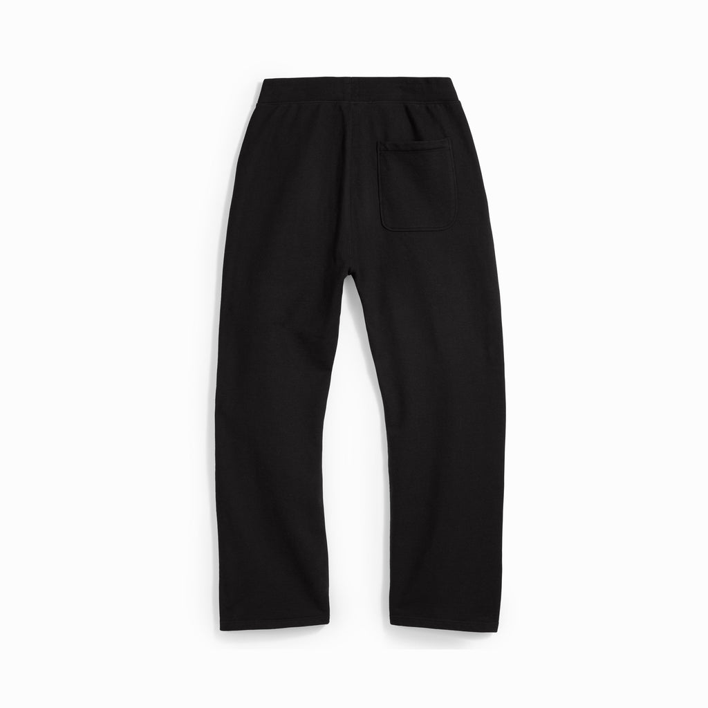Black Uncuffed French Terry Sweatpants