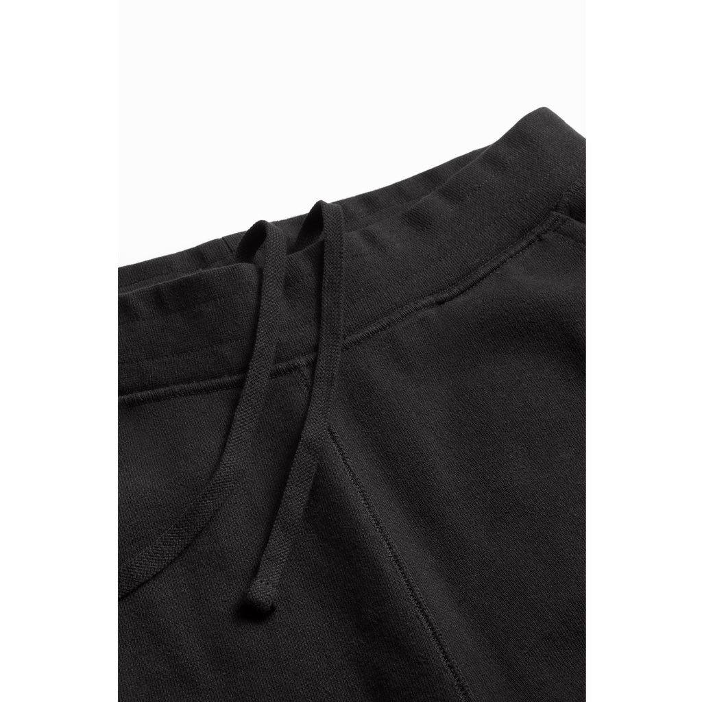 Black Uncuffed French Terry Sweatpants