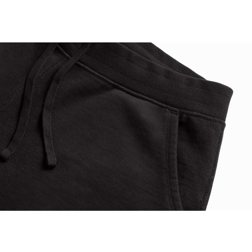 Black Uncuffed French Terry Sweatpants