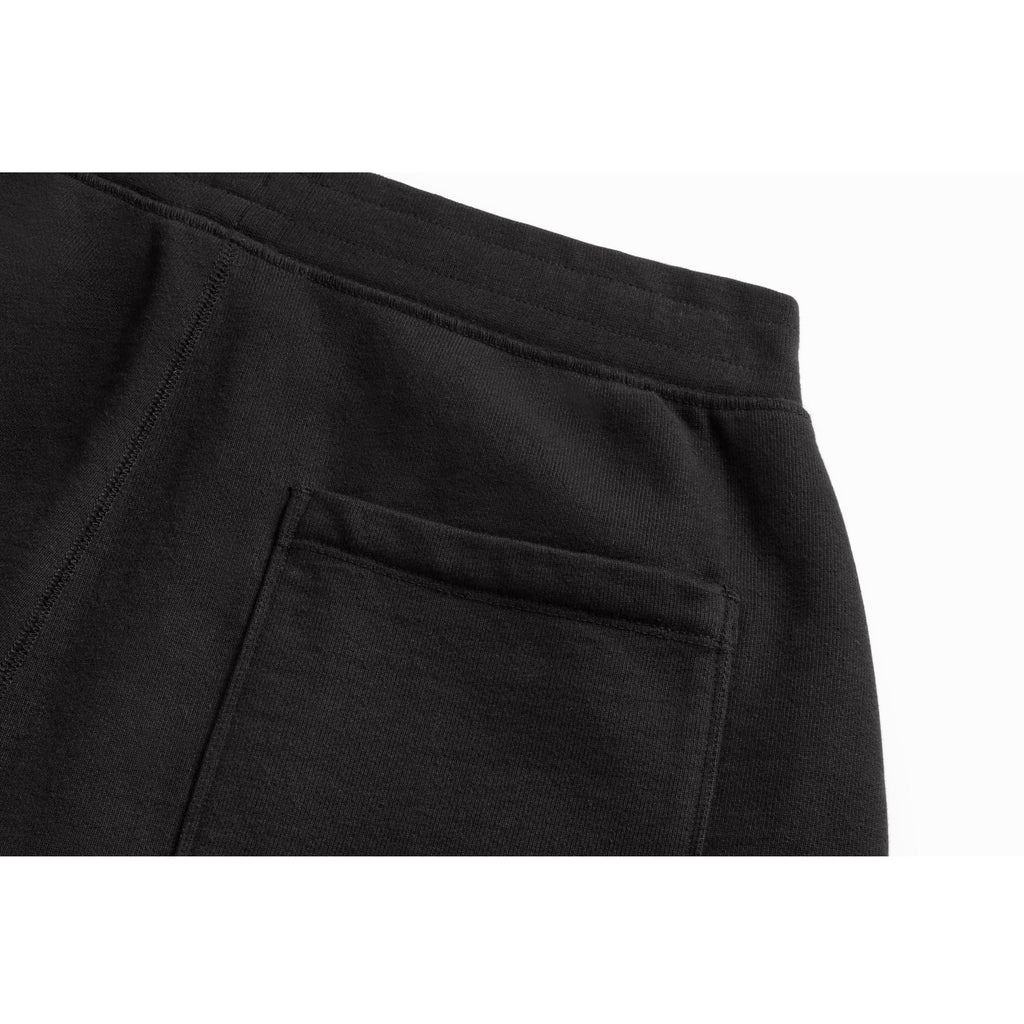 Black Uncuffed French Terry Sweatpants