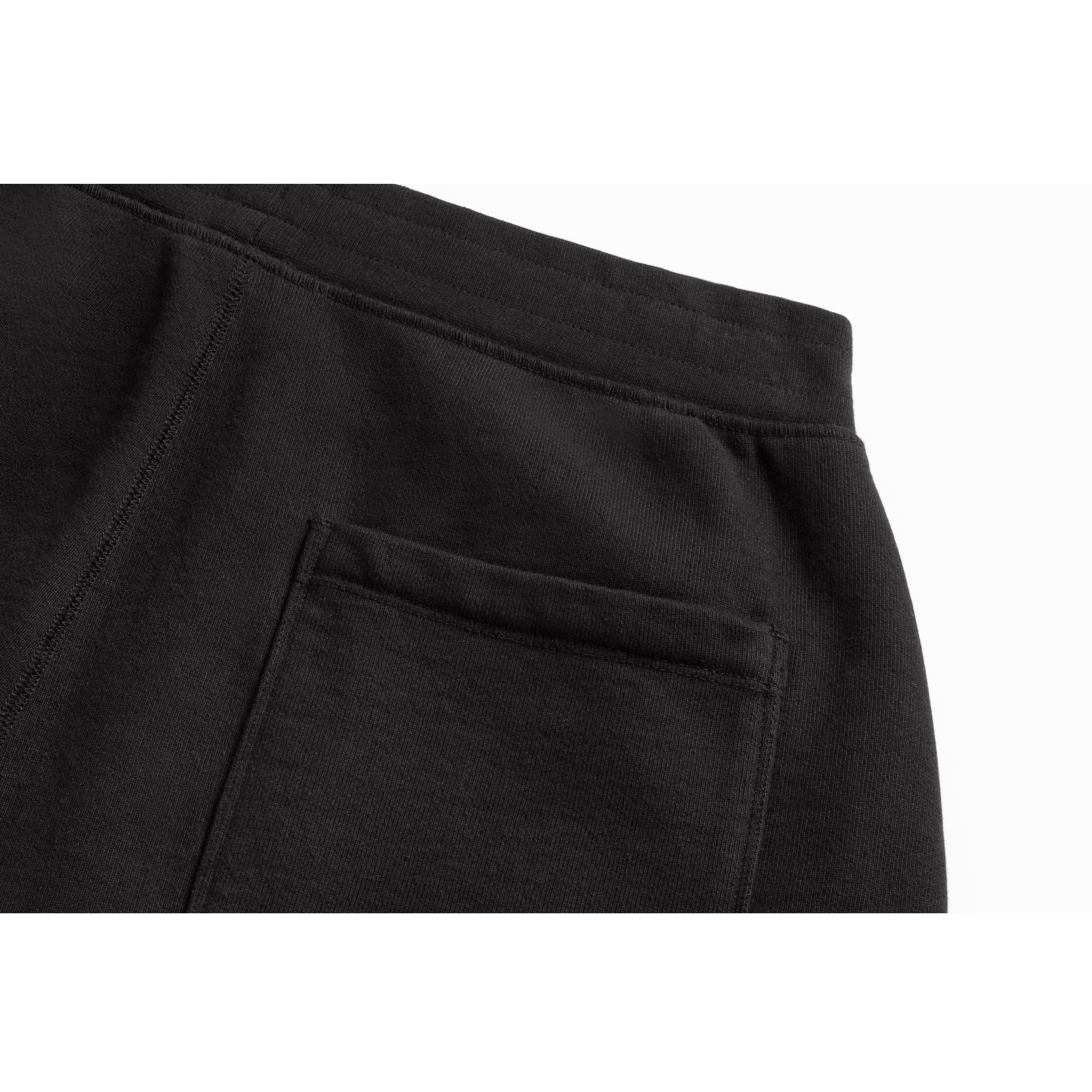 Black Uncuffed French Terry Sweatpants
