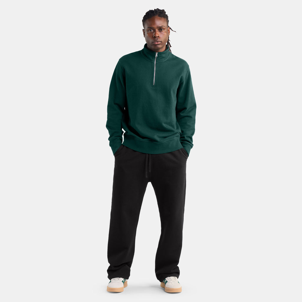 Black Uncuffed French Terry Sweatpants