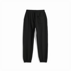 Black Organic Heavyweight Brushed Cuffed Pant