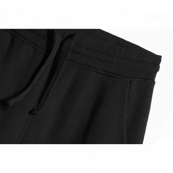 Black Organic Heavyweight Brushed Cuffed Pant