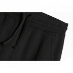 Black Organic Heavyweight Brushed Cuffed Pant