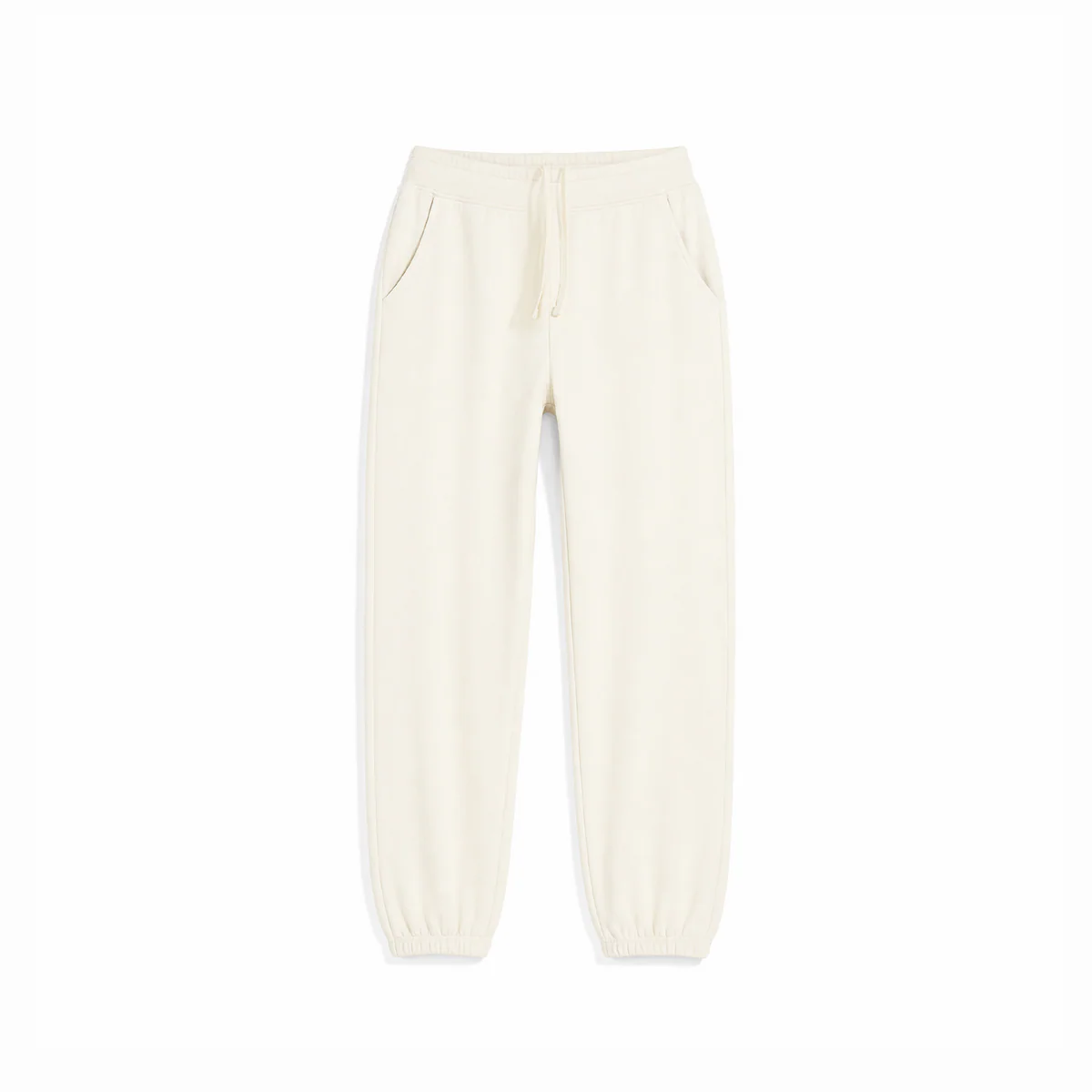 Black Organic Heavyweight Brushed Cuffed Pant