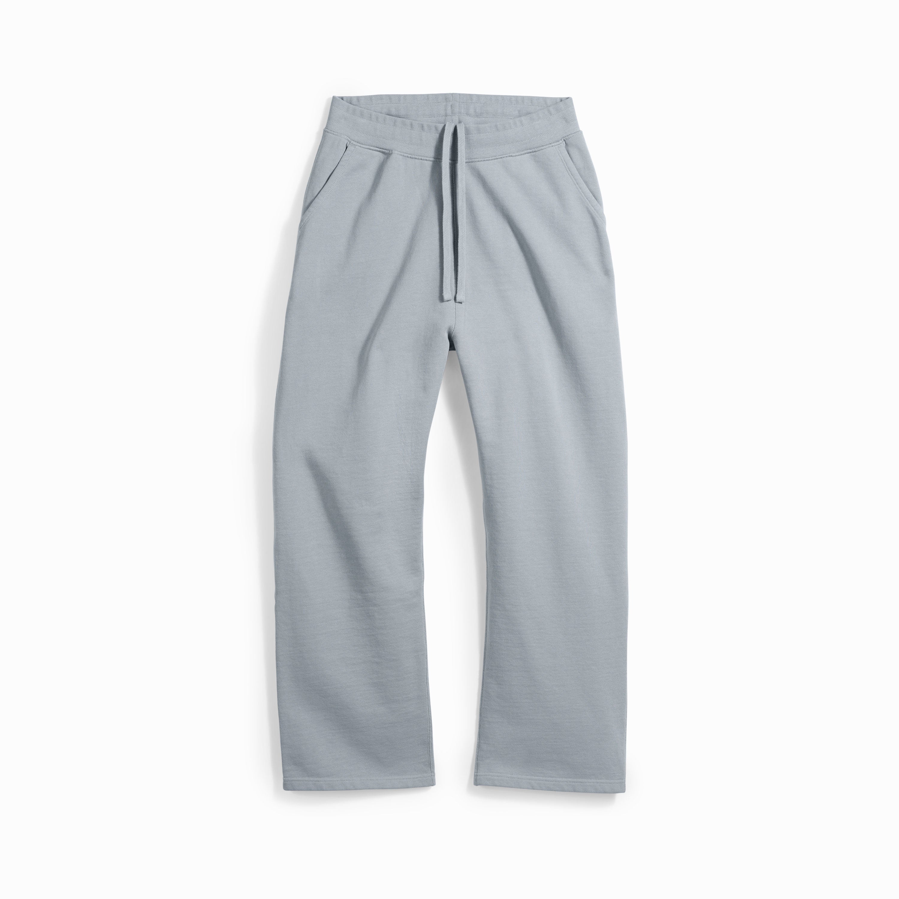 Black Uncuffed French Terry Sweatpants