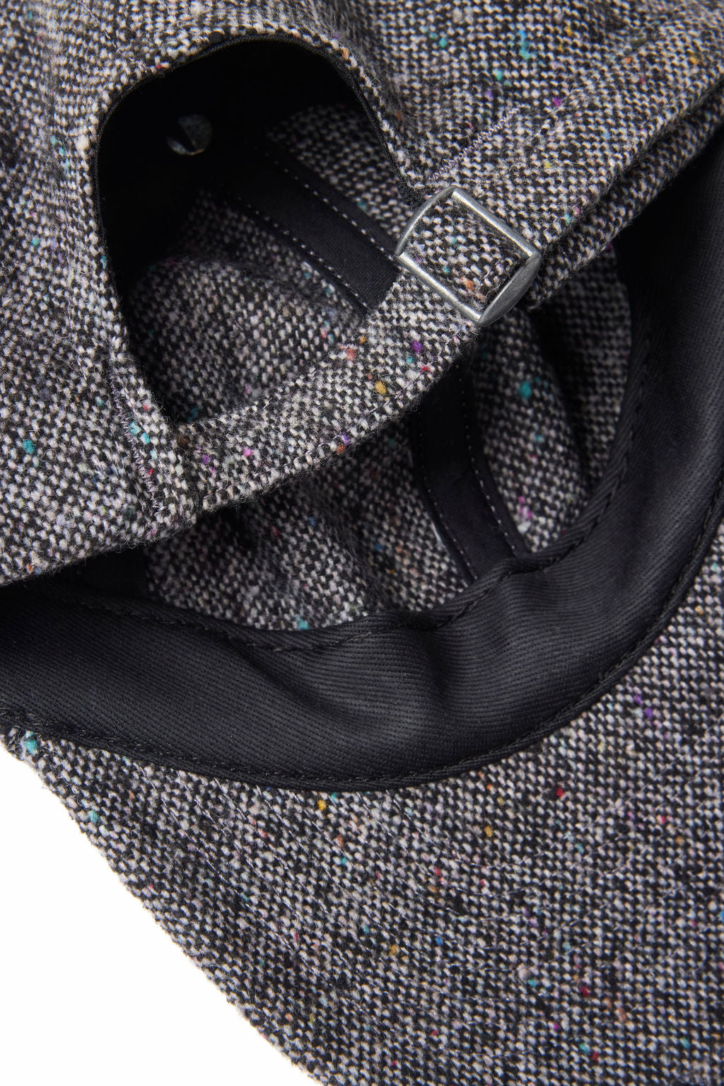 Grey American Wool Herringbone 6-Panel Cap