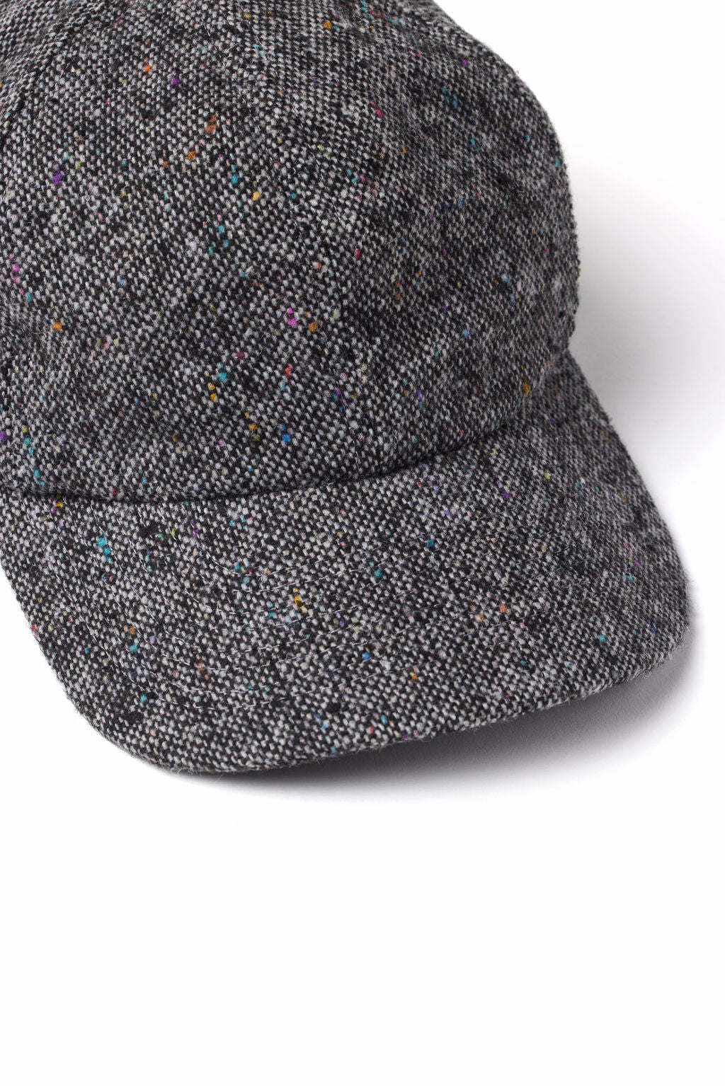 Grey American Wool Herringbone 6-Panel Cap