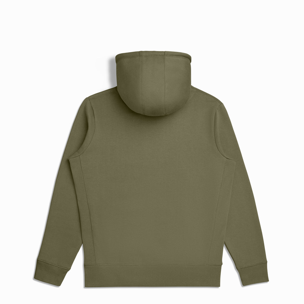 Military Olive Heavyweight Organic Brushed Hood