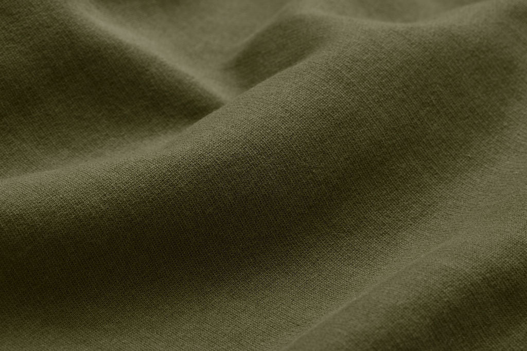 Military Olive Heavyweight Organic Brushed Hood