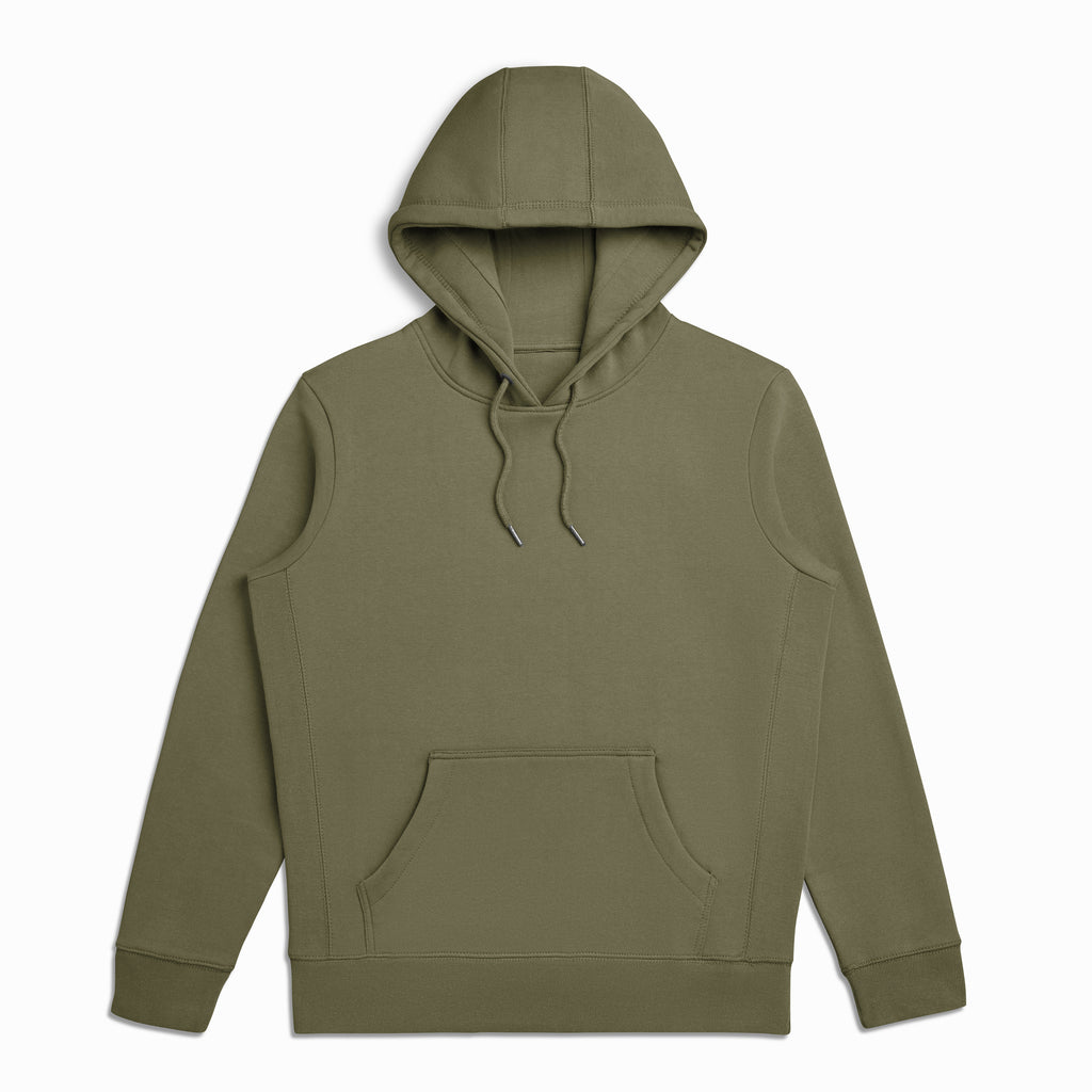 Military Olive Heavyweight Organic Brushed Hood