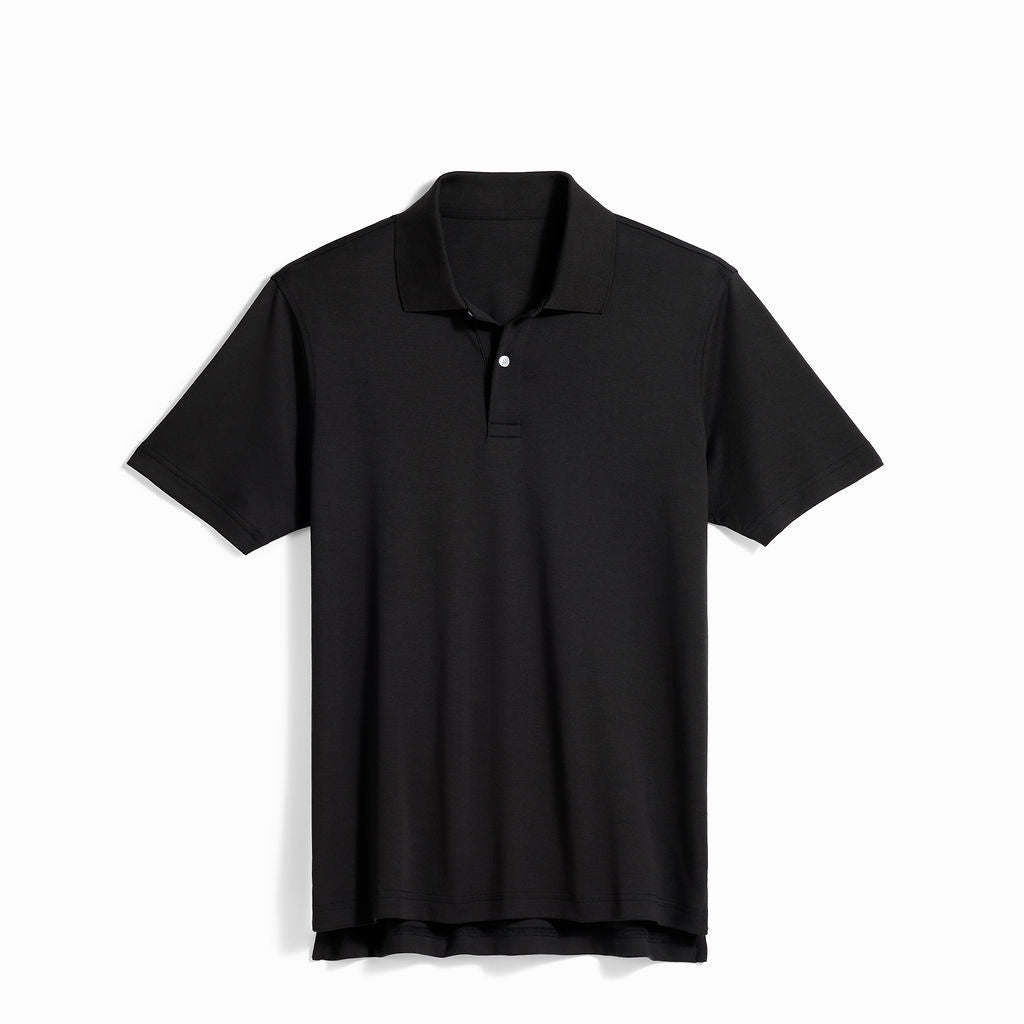 Men's Black Pima Polo