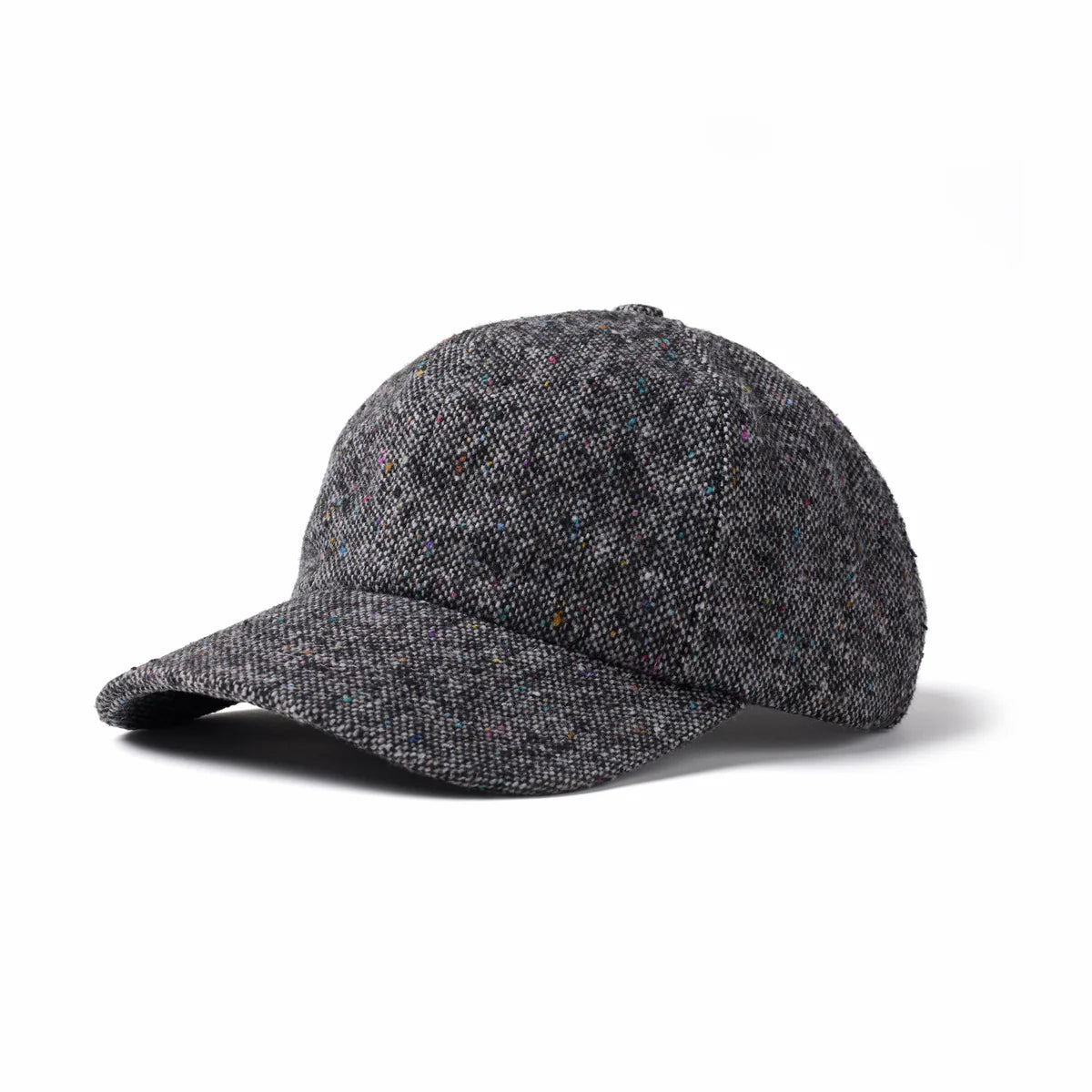 Grey American Wool Herringbone 6-Panel Cap