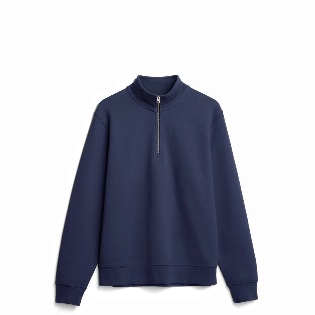 Pine Ultra Heavyweight Organic French Terry Quarter Zip, Unisex