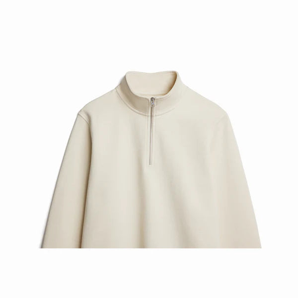 Parchment Ultra Heavyweight Organic French Terry Quarter Zip - Unisex
