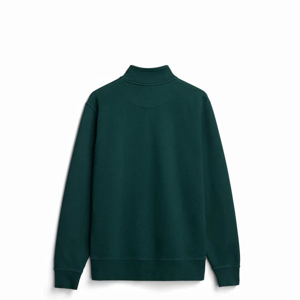 Pine Ultra Heavyweight Organic French Terry Quarter Zip, Unisex