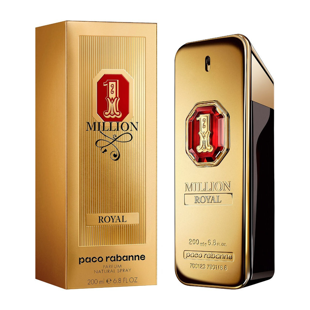 Paco Rabanne 1 Million Royal perfume bottle and packaging on a white background