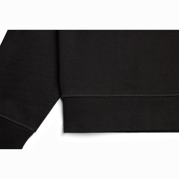 Black Ultra Heavyweight Organic French Terry Quarter Zip, Unisex