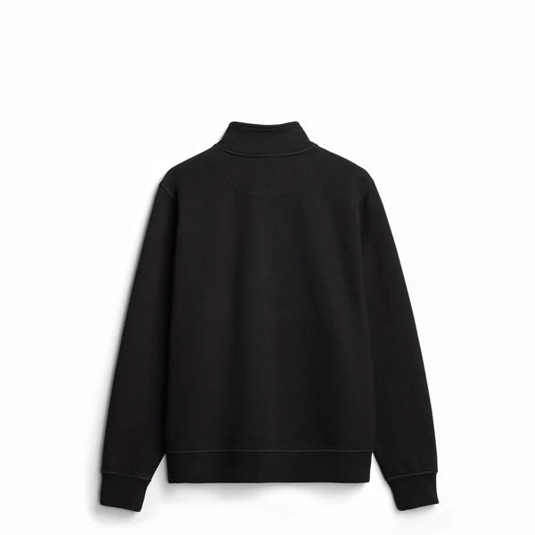 Black Ultra Heavyweight Organic French Terry Quarter Zip, Unisex