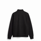 Black Ultra Heavyweight Organic French Terry Quarter Zip, Unisex