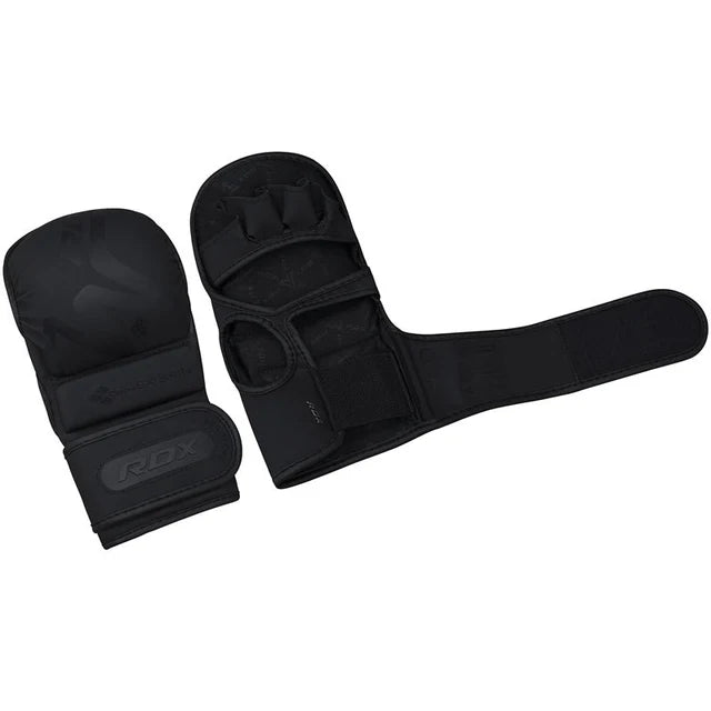 RDX T15 Noir Hybrid Mma Grappling Gloves With Best Knuckle Protection 7oz